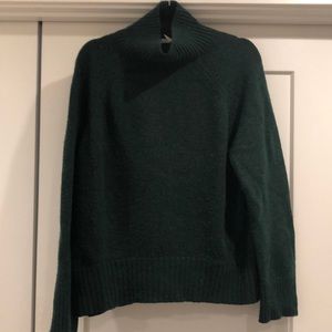 Green turtleneck sweater